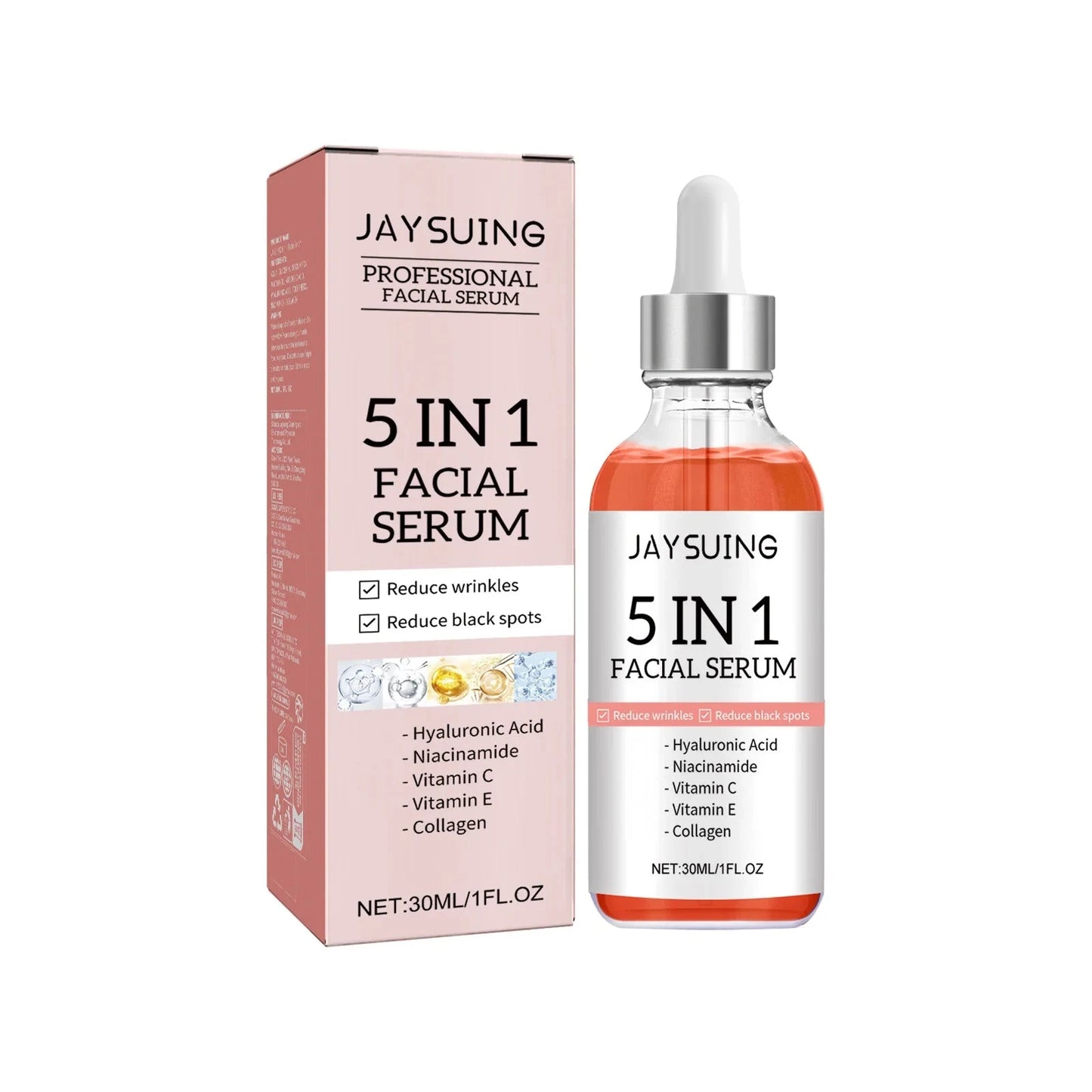 5-in-1 Anti-Aging Face Serum - Vitamin C & Hyaluronic Acid for Firming & Brightening | JUST FIT IN JUST FIT IN