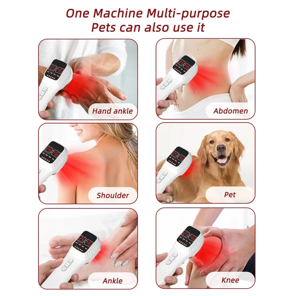 650nm+808nm Handheld Face Body Red Light Infrared Beauty Device Skin Rejuvenation Muscle Joint Body Fatigue Relief Health Care JUST FIT IN