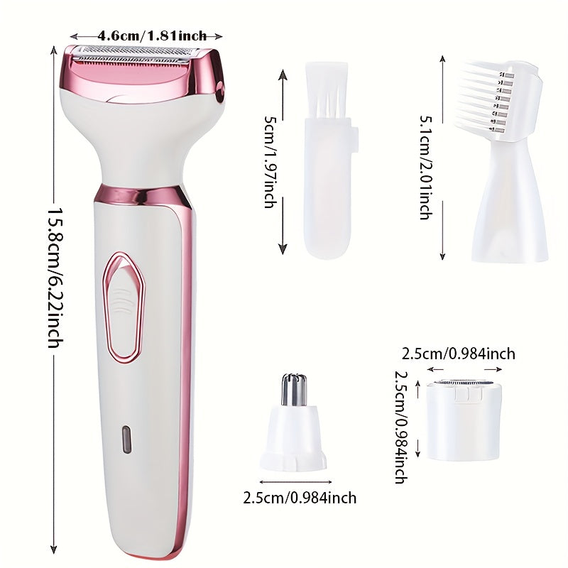 4-in-1 Women's Electric Hair Remover - USB Rechargeable Trimmer Set JUST FIT IN
