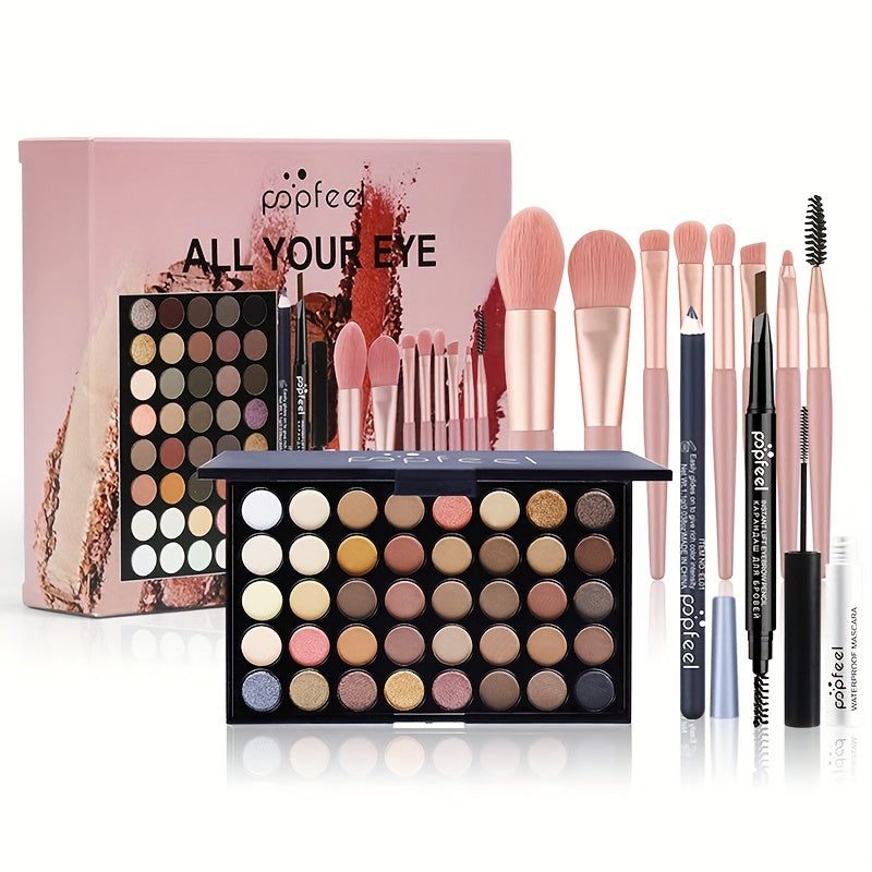 40 Color Eyeshadow Palette Makeup Set - Complete Starter Kit JUST FIT IN