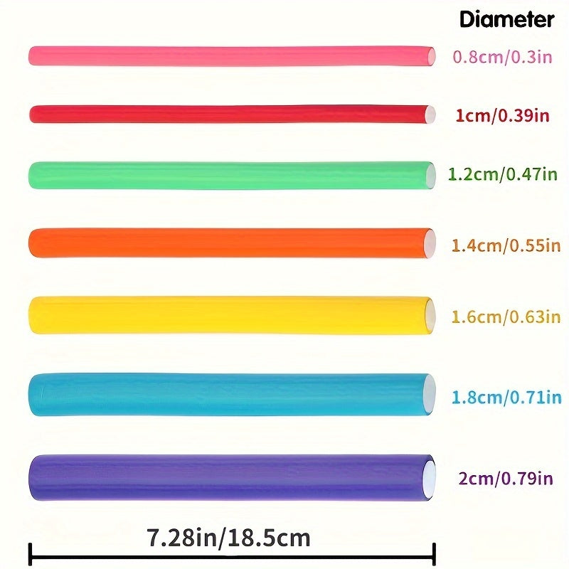 42pcs Flexible Curling Rods - No Heat Foam Hair Rollers for All Hair Types JUST FIT IN