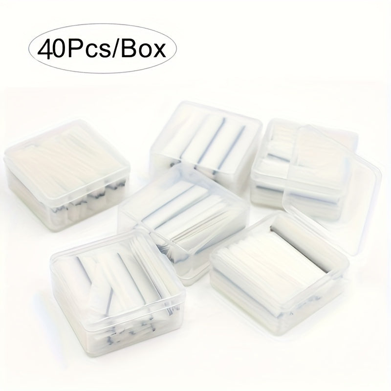 Self-Adhesive Eyelash Strips - 40pcs No-Glue False Eyelash Applicators JUST FIT IN