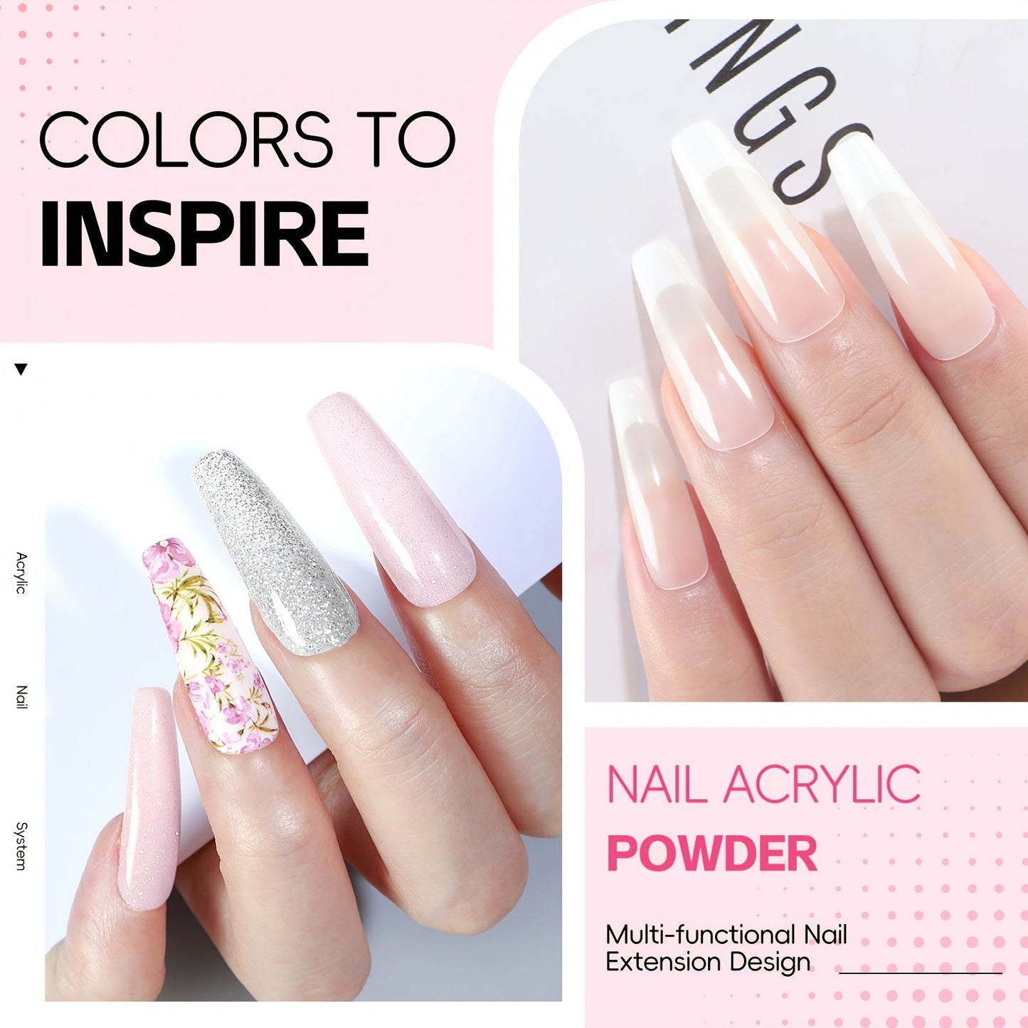 COSCELIA Acrylic Nail Kit - Complete Set with Powder, Liquid & LED Lamp JUST FIT IN