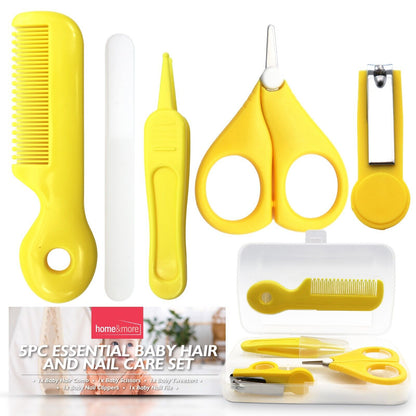 5-Piece Baby Grooming Kit - Newborn Healthcare Set with Nail Clippers, Scissors & Comb JUST FIT IN