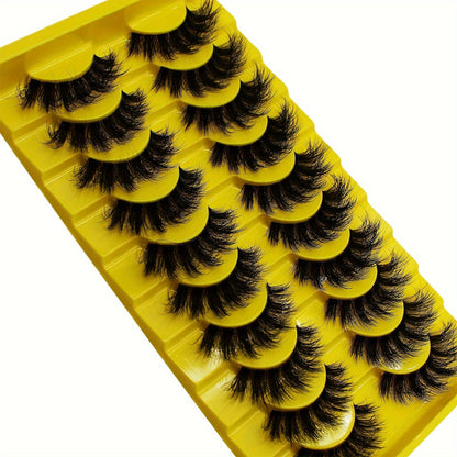 3D Russian Strip False Eyelashes - 10 Pairs Fluffy Dramatic Lashes JUST FIT IN