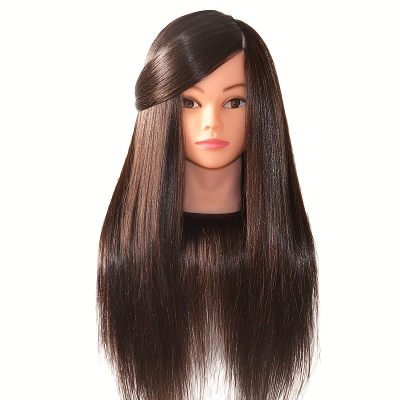 85% Human Hair Mannequin Head - Professional Training with Adjustable Stand JUST FIT IN