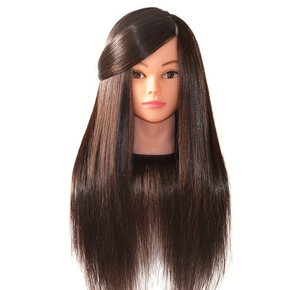 85% Human Hair Mannequin Head - Professional Training with Adjustable Stand JUST FIT IN