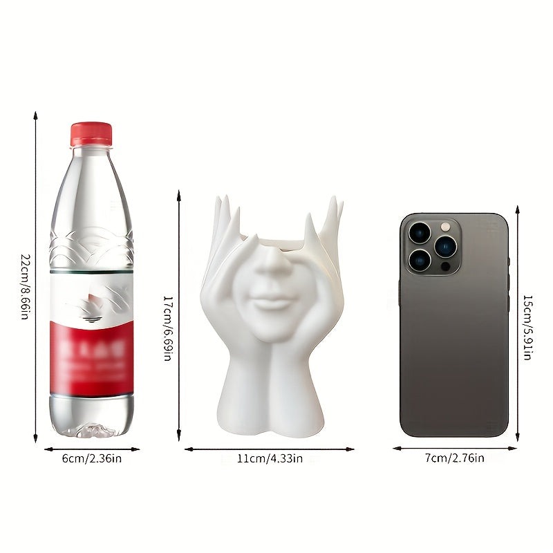 Cute Face Cosmetic Organizer - Resin Makeup Brush Holder (1-2pcs) JUST FIT IN