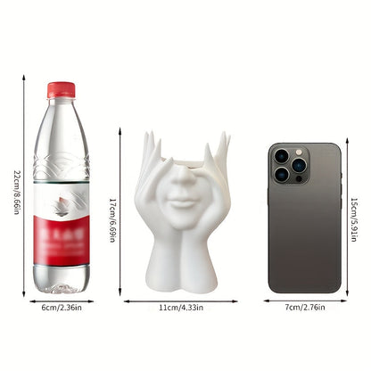 Cute Face Cosmetic Organizer - Resin Makeup Brush Holder (1-2pcs) JUST FIT IN