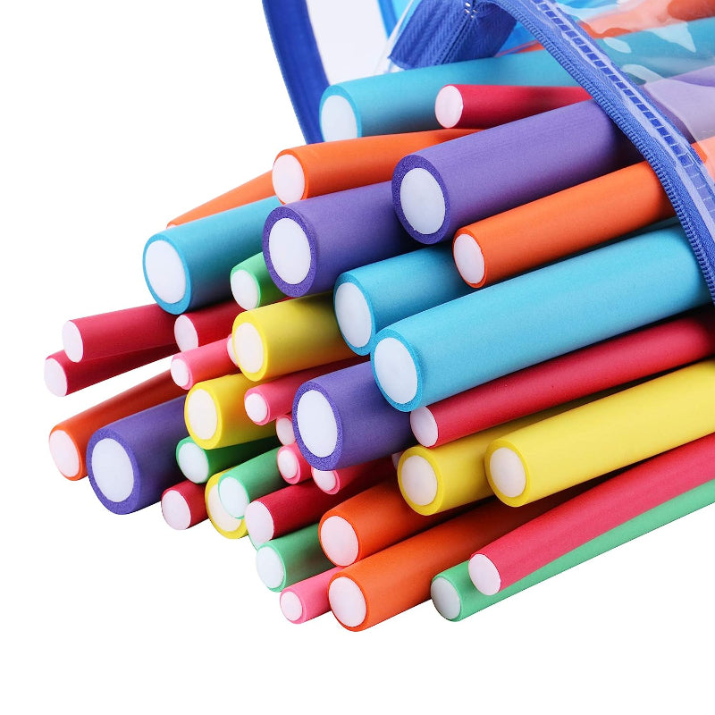 42pcs Flexible Curling Rods - No Heat Foam Hair Rollers for All Hair Types JUST FIT IN