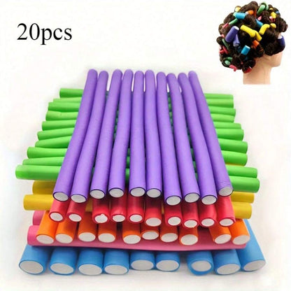 Heatless Hair Rollers - 20pcs Soft Foam Curling Rods for DIY Styling JUST FIT IN