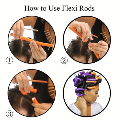 Heatless Hair Rollers - 20pcs Soft Foam Curling Rods for DIY Styling JUST FIT IN