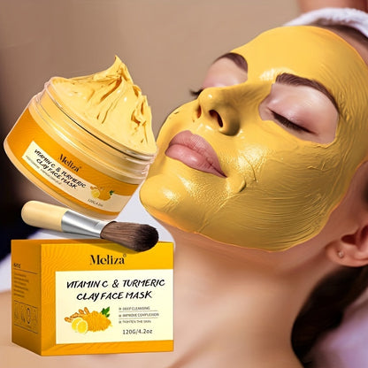 Turmeric & Vitamin C Deep Cleansing Facial Mask - Pore Refining Mud Mask JUST FIT IN
