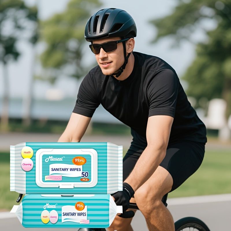 Mioszzi Travel Wipes - 6 Packs (300 Wipes Total) Non-Woven Cleaning Wipes JUST FIT IN