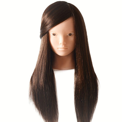 85% Human Hair Mannequin Head - Professional Training with Adjustable Stand JUST FIT IN