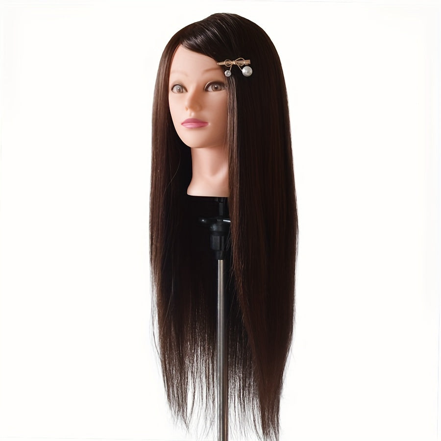 85% Human Hair Mannequin Head - Professional Training with Adjustable Stand JUST FIT IN