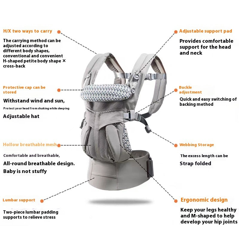 Multifunction Baby Carrier with Waist Stool
