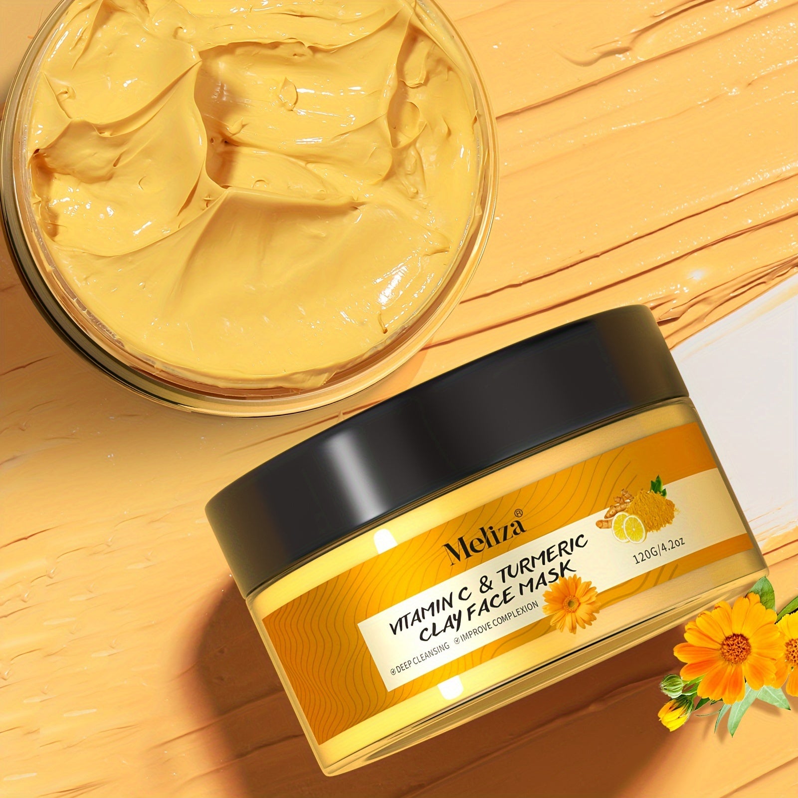 Turmeric & Vitamin C Deep Cleansing Facial Mask - Pore Refining Mud Mask JUST FIT IN