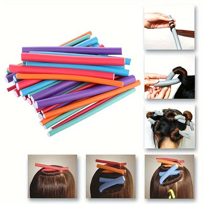 42pcs Flexible Curling Rods - No Heat Foam Hair Rollers for All Hair Types JUST FIT IN