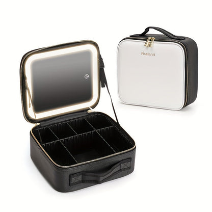 Portable Makeup Storage Case with LED Mirror - Travel Cosmetic Organizer | JUST FIT IN JUST FIT IN