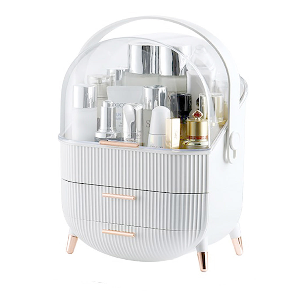 Multi-Function Makeup Organizer with Clear Lid - Dustproof Cosmetic Storage Box for Skincare & Jewelry JUST FIT IN