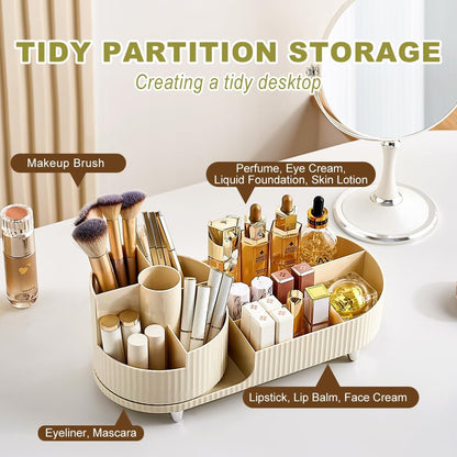 360° Rotating Makeup Organizer - Large Capacity Cosmetic Storage JUST FIT IN
