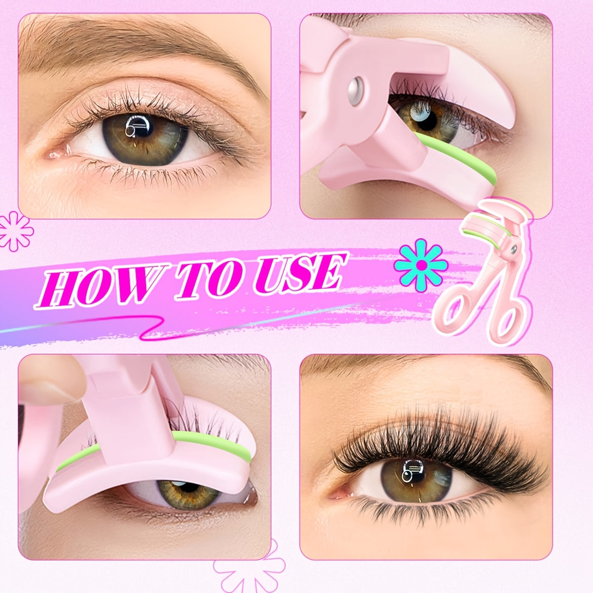 Eyelash Extensions Kit - 200/800pcs with Glue, Tweezers, Brush & Curler JUST FIT IN