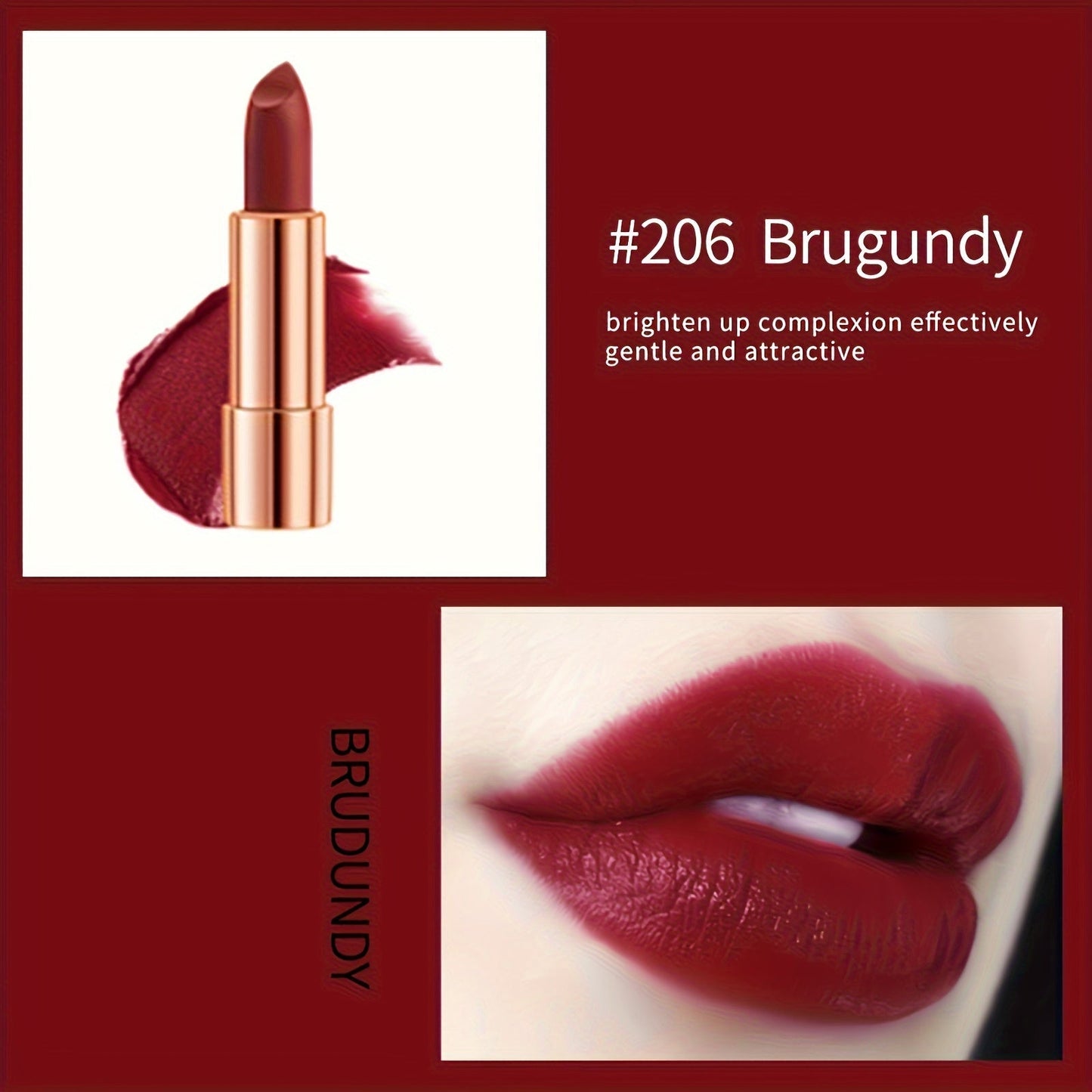 Matte Lipstick Set - 3 Colors with Silver Chain Bag Gift Box JUST FIT IN