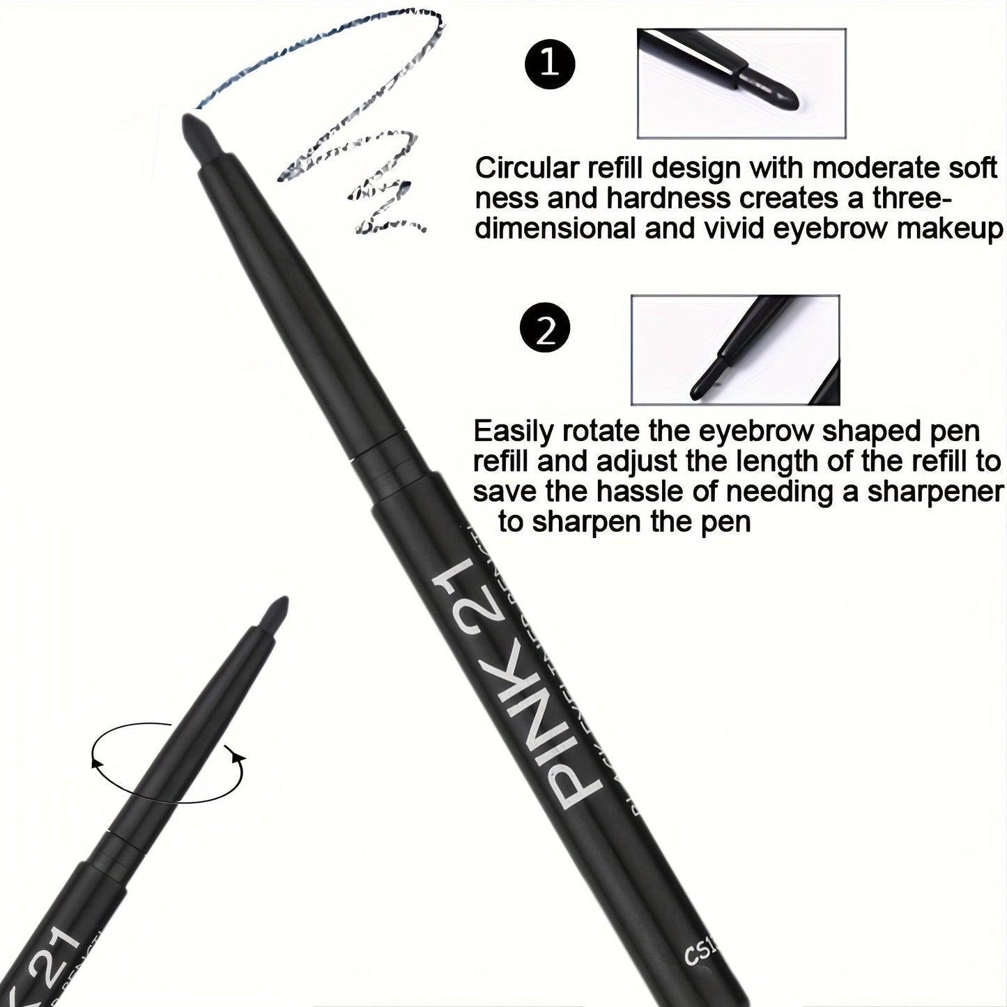 12pcs Waterproof Eyeliner Set - Long-Lasting Matte Black Formula JUST FIT IN