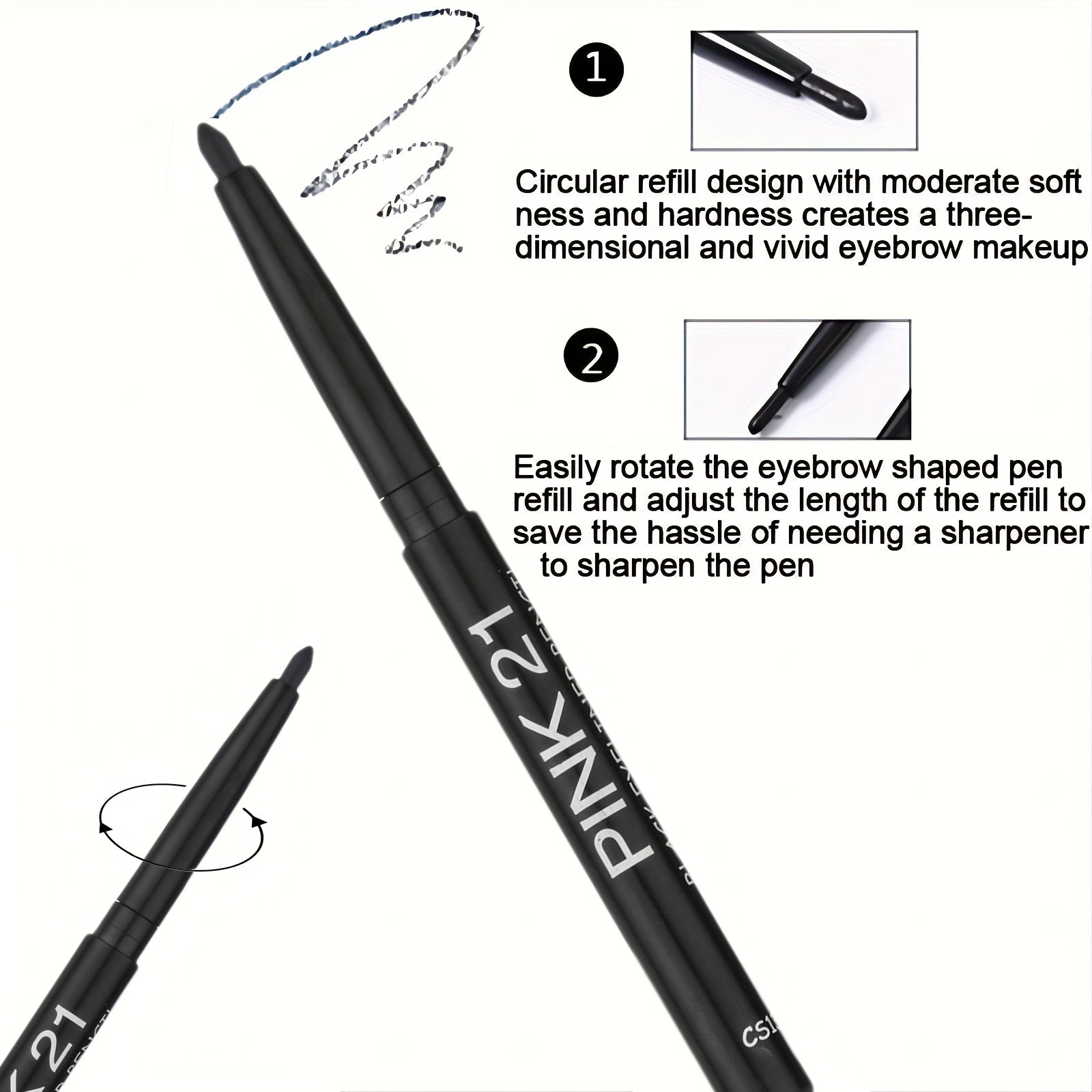 12pcs Waterproof Eyeliner Set - Long-Lasting Matte Black Formula JUST FIT IN