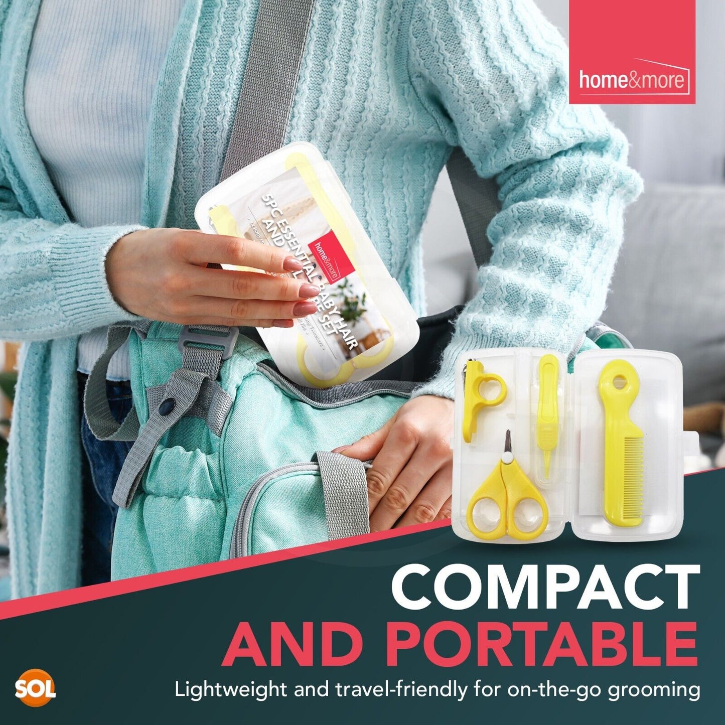 5-Piece Baby Grooming Kit - Newborn Healthcare Set with Nail Clippers, Scissors & Comb JUST FIT IN