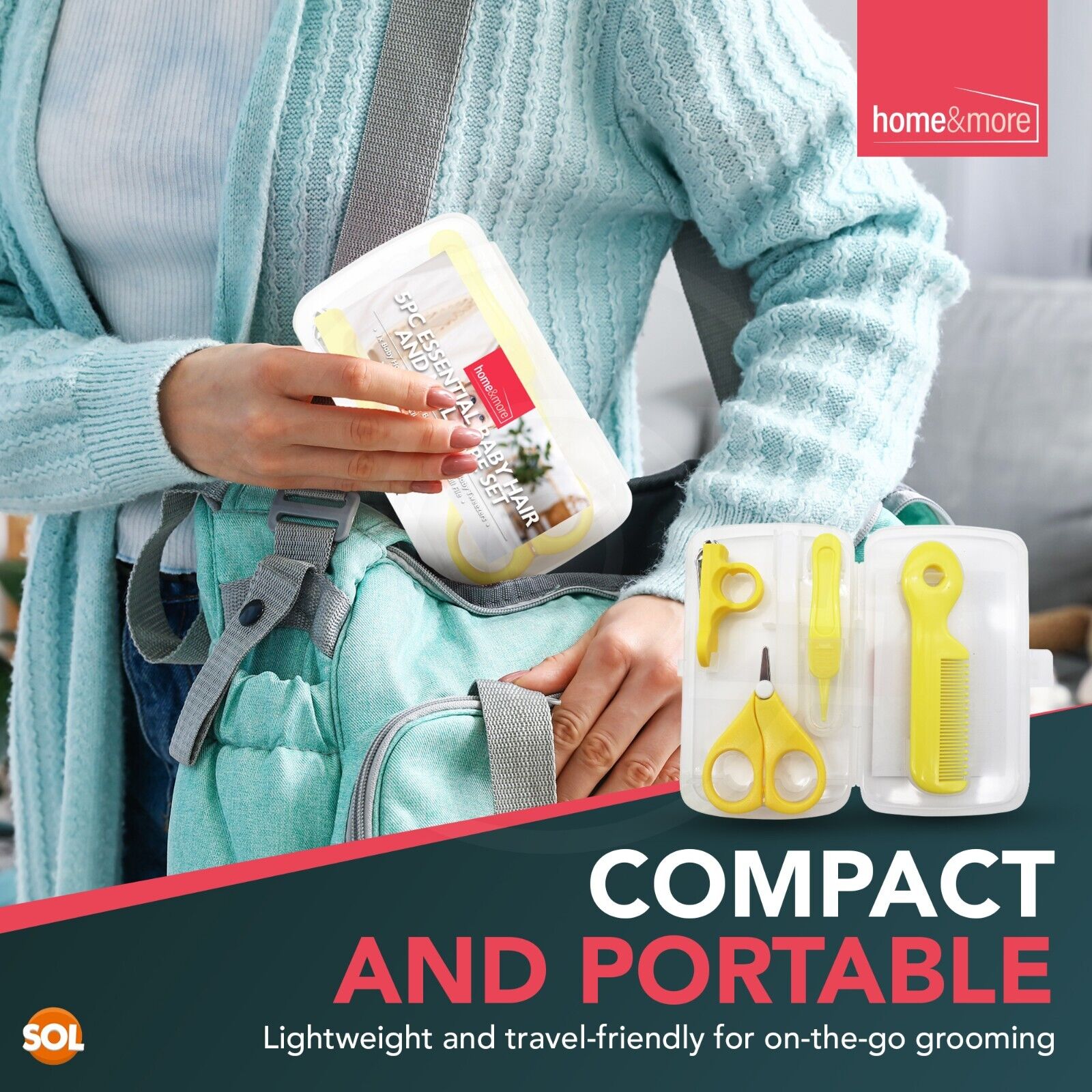 5-Piece Baby Grooming Kit - Newborn Healthcare Set with Nail Clippers, Scissors & Comb JUST FIT IN