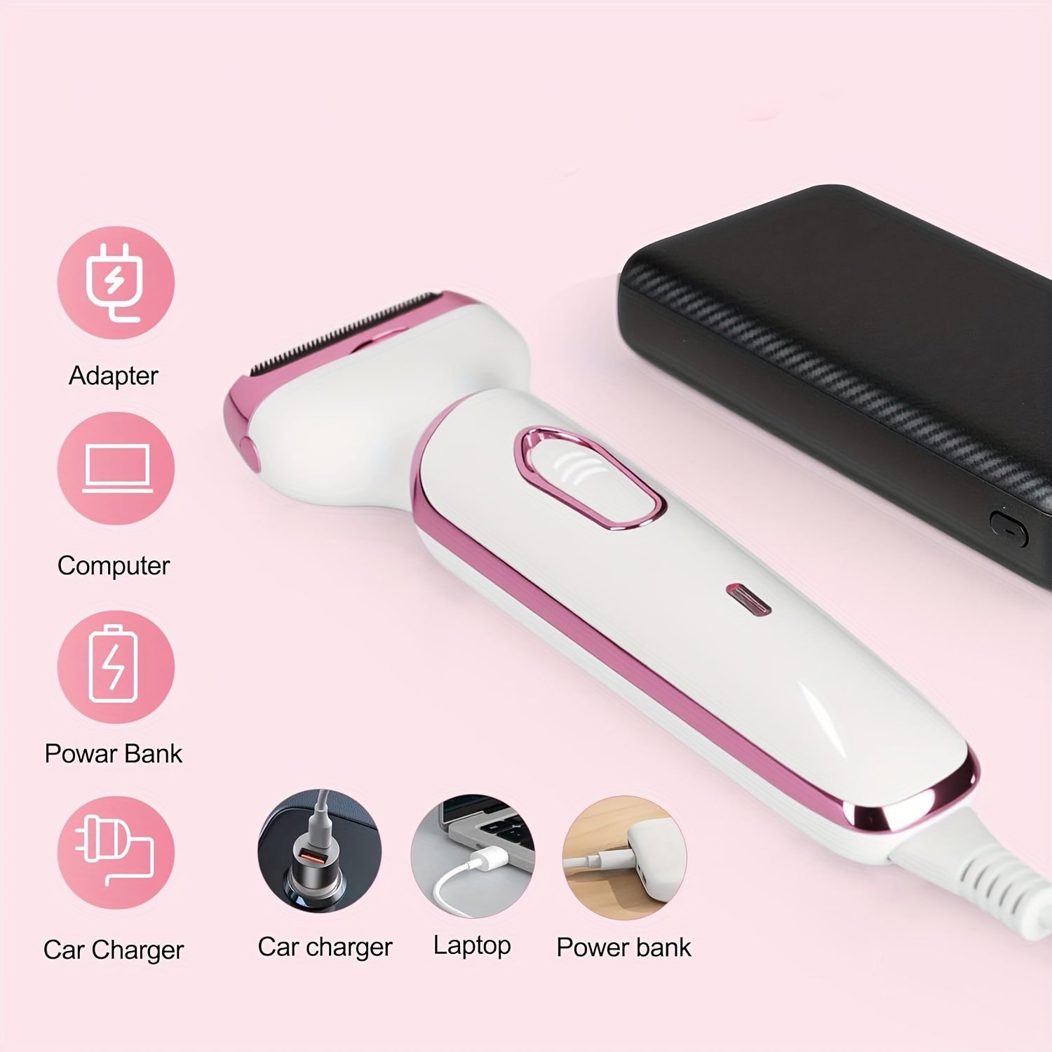 4-in-1 Women's Electric Hair Remover - USB Rechargeable Trimmer Set JUST FIT IN