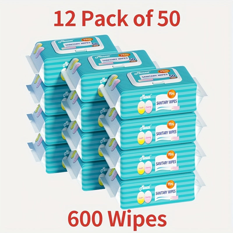 Mioszzi Travel Wipes - 6 Packs (300 Wipes Total) Non-Woven Cleaning Wipes JUST FIT IN