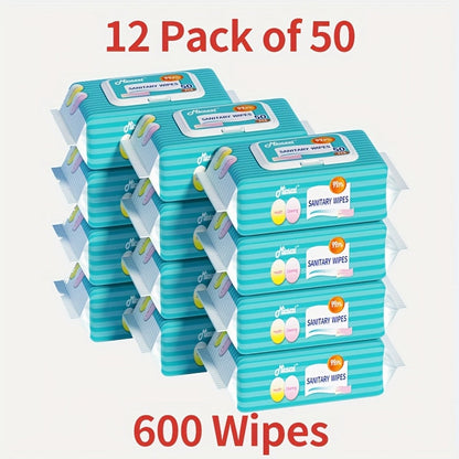 Mioszzi Travel Wipes - 6 Packs (300 Wipes Total) Non-Woven Cleaning Wipes JUST FIT IN