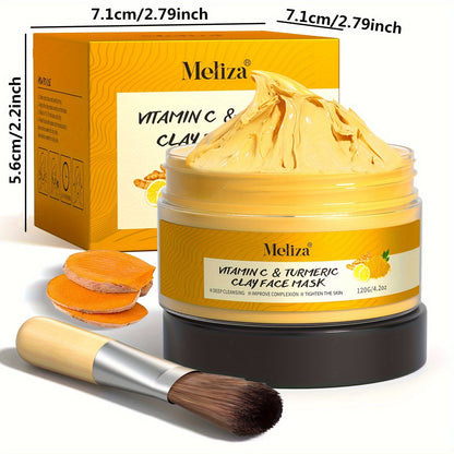 Turmeric & Vitamin C Deep Cleansing Facial Mask - Pore Refining Mud Mask JUST FIT IN
