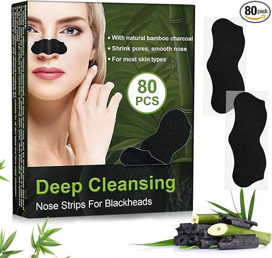 Deep Cleansing Nose Strips - 80pcs Blackhead Remover Patches JUST FIT IN