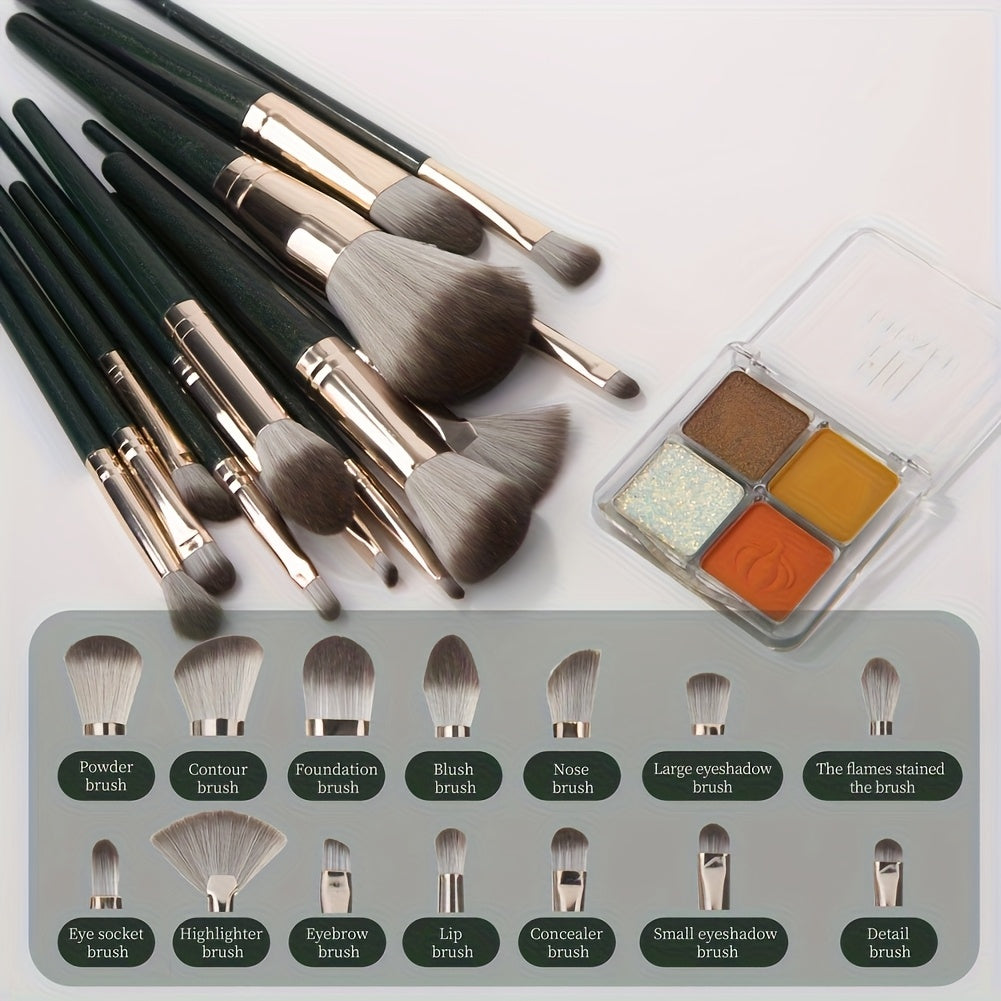 Professional Makeup Brush Set - 14 Piece Complete Collection JUST FIT IN