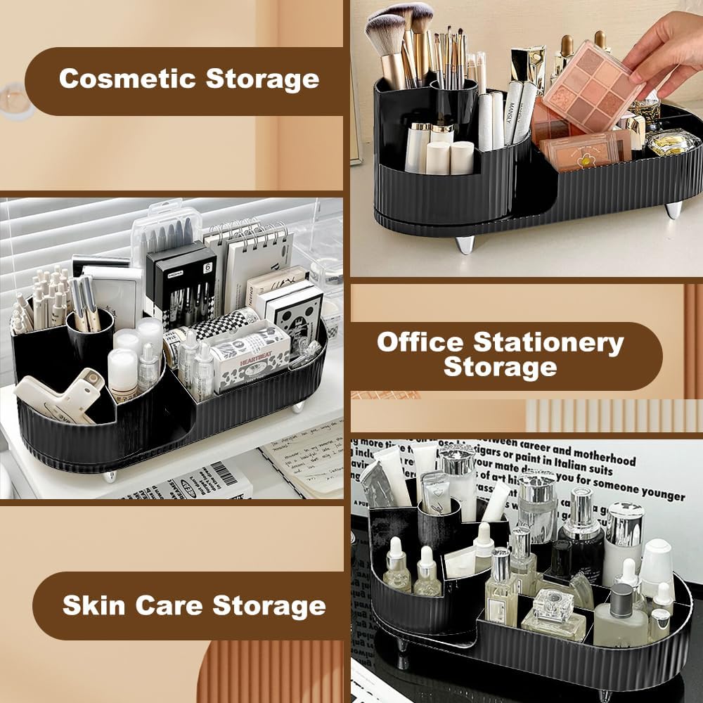 360° Rotating Makeup Organizer - Large Capacity Cosmetic Storage JUST FIT IN