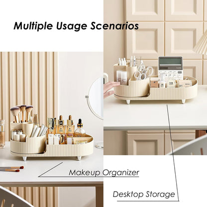 360° Rotating Makeup Organizer - Large Capacity Cosmetic Storage JUST FIT IN