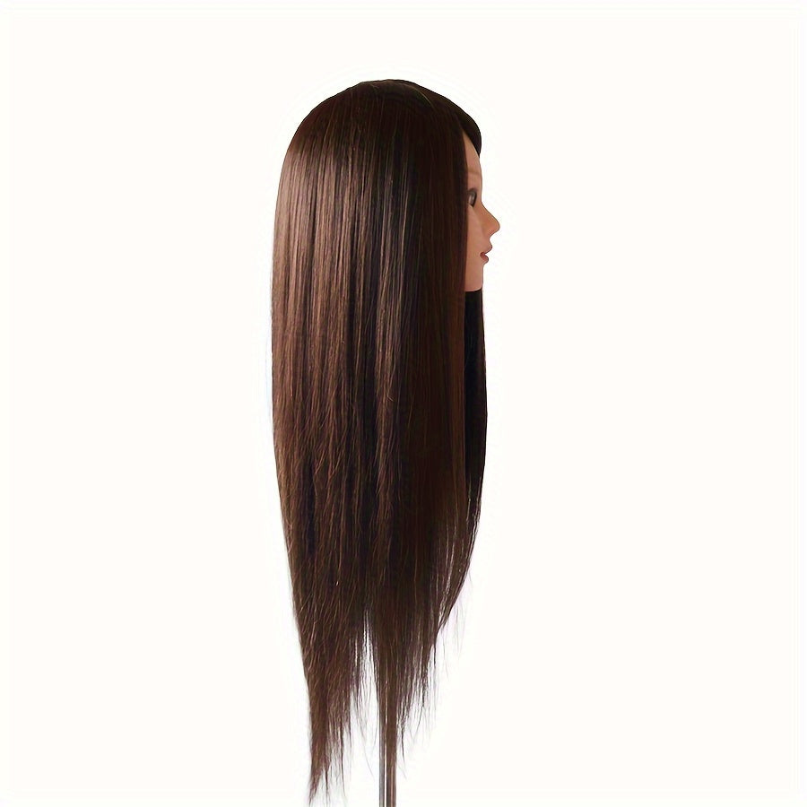 85% Human Hair Mannequin Head - Professional Training with Adjustable Stand JUST FIT IN