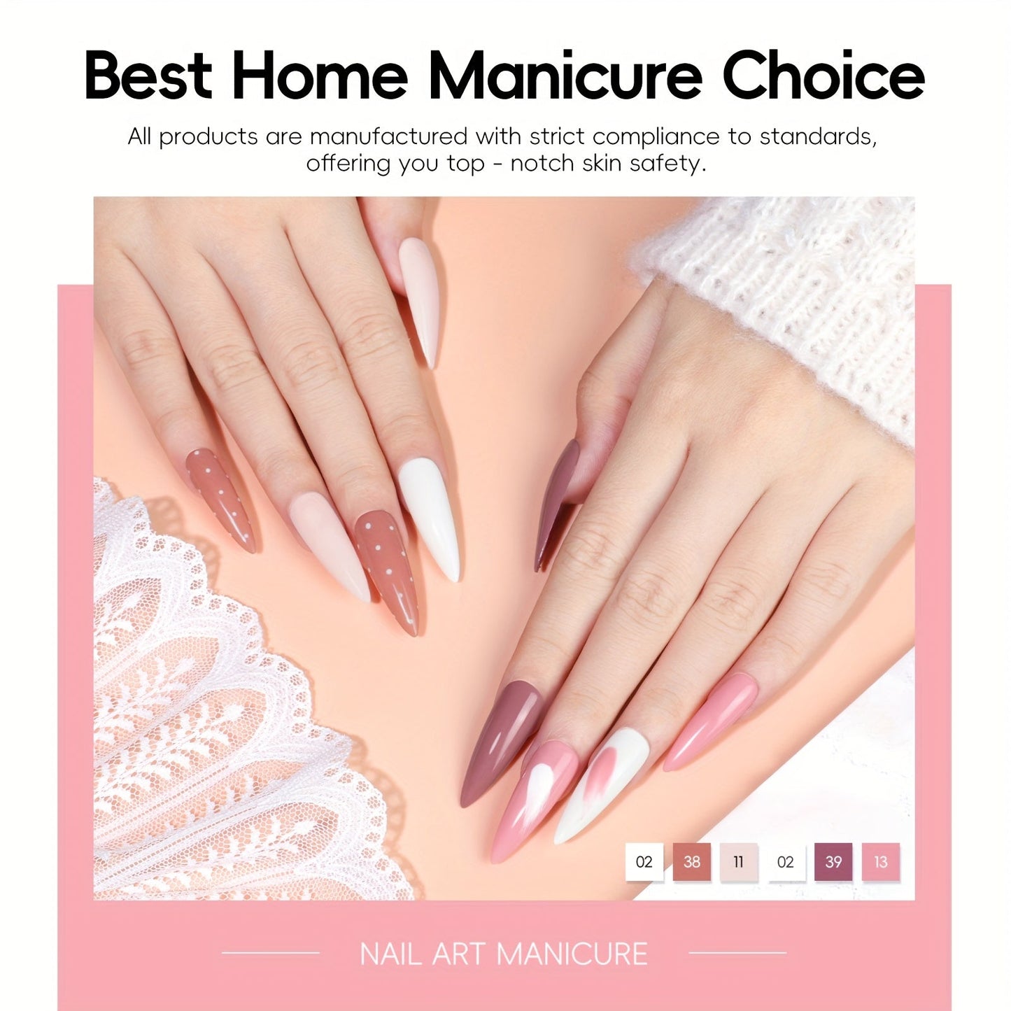 PEACECOLOR Gel Nail Polish Kit - 26 Piece Set with LED Lamp JUST FIT IN