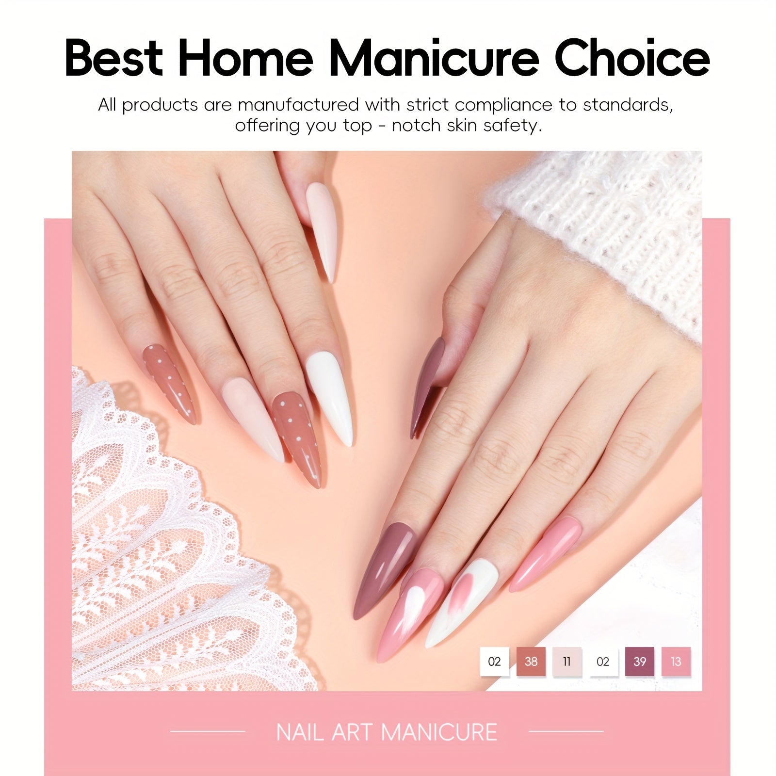 PEACECOLOR Gel Nail Polish Kit - 26 Piece Set with LED Lamp JUST FIT IN