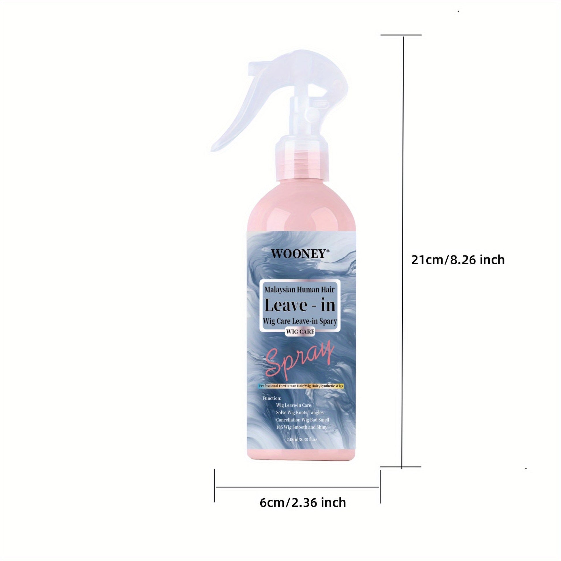 Leave-in Wig Hair Care Spray 248ml - Heat Protectant with Argan Oil JUST FIT IN