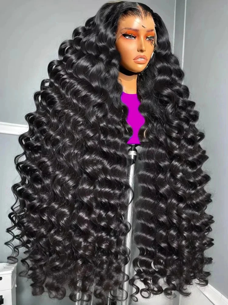 13x6 HD Lace Frontal Wig - 30-40 Inch Loose Deep Wave Curly Human Hair | JUST FIT IN JUST FIT IN