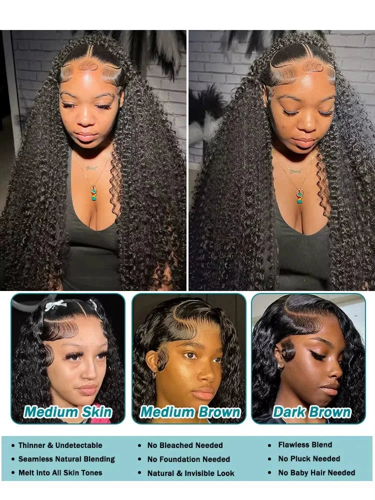 300% Density 13x6 HD Lace Frontal Wig - 30-36 Inch Loose Deep Wave Human Hair | JUST FIT IN JUST FIT IN