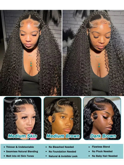 300% Density 13x6 HD Lace Frontal Wig - 30-36 Inch Loose Deep Wave Human Hair | JUST FIT IN JUST FIT IN