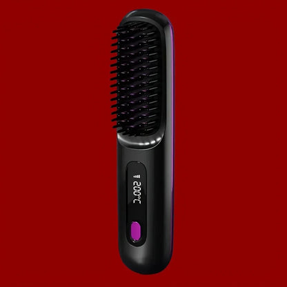 Electric Hot Comb Hair Straightener - Negative Ion Anti-Scald Styling Brush | JUST FIT IN JUST FIT IN