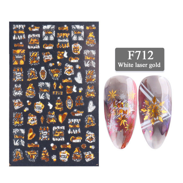 New Nail Stickers 3D Christmas Series Cashymart