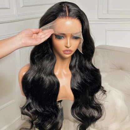 Bling Body Wave 13x4 Lace Front Wig Human Hair WigsBrazilian Hair Pre Plucked 180 Density 13x6 Lace Frontal Wig For Black Women JUST FIT IN